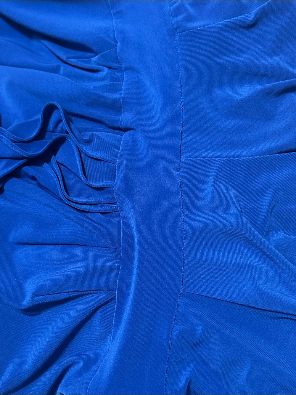 Just…Taylor. Royal Blue Sleeveless Ruffled V-Neck Midi Dress - Picture 9 of 10